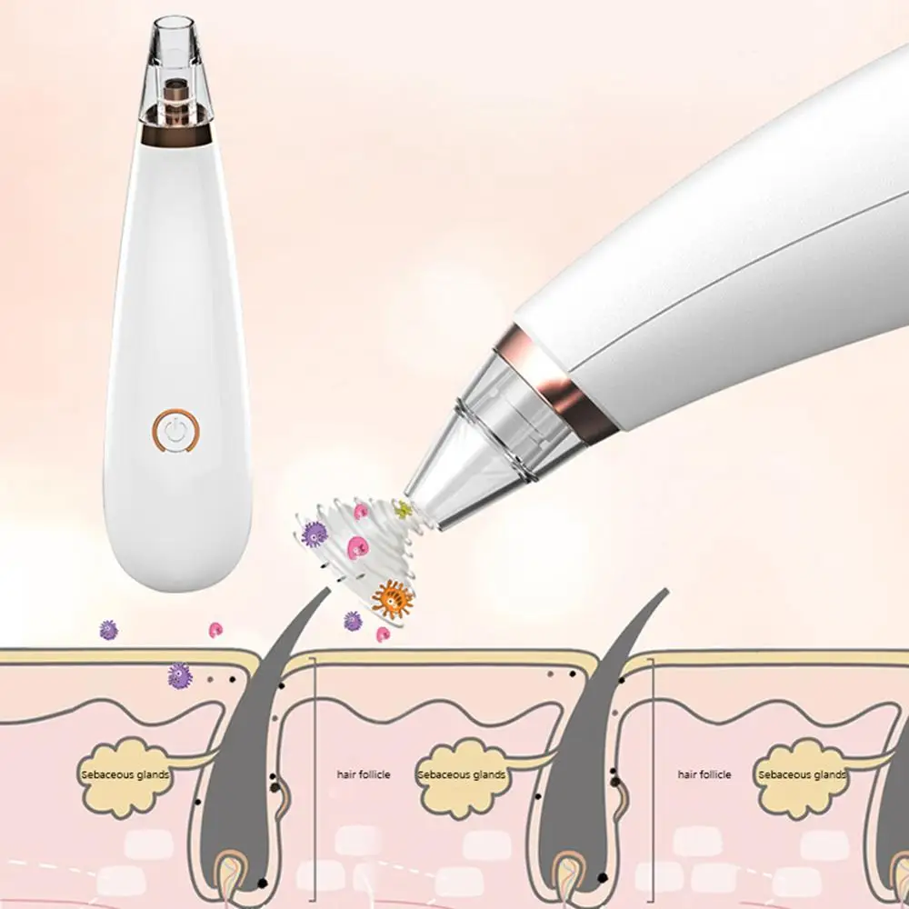 

Clean Blackhead Vacuum Suction Remove Machine Electric Blackhead Remover Skin Care Device Face Pore Acne Pimple Removal