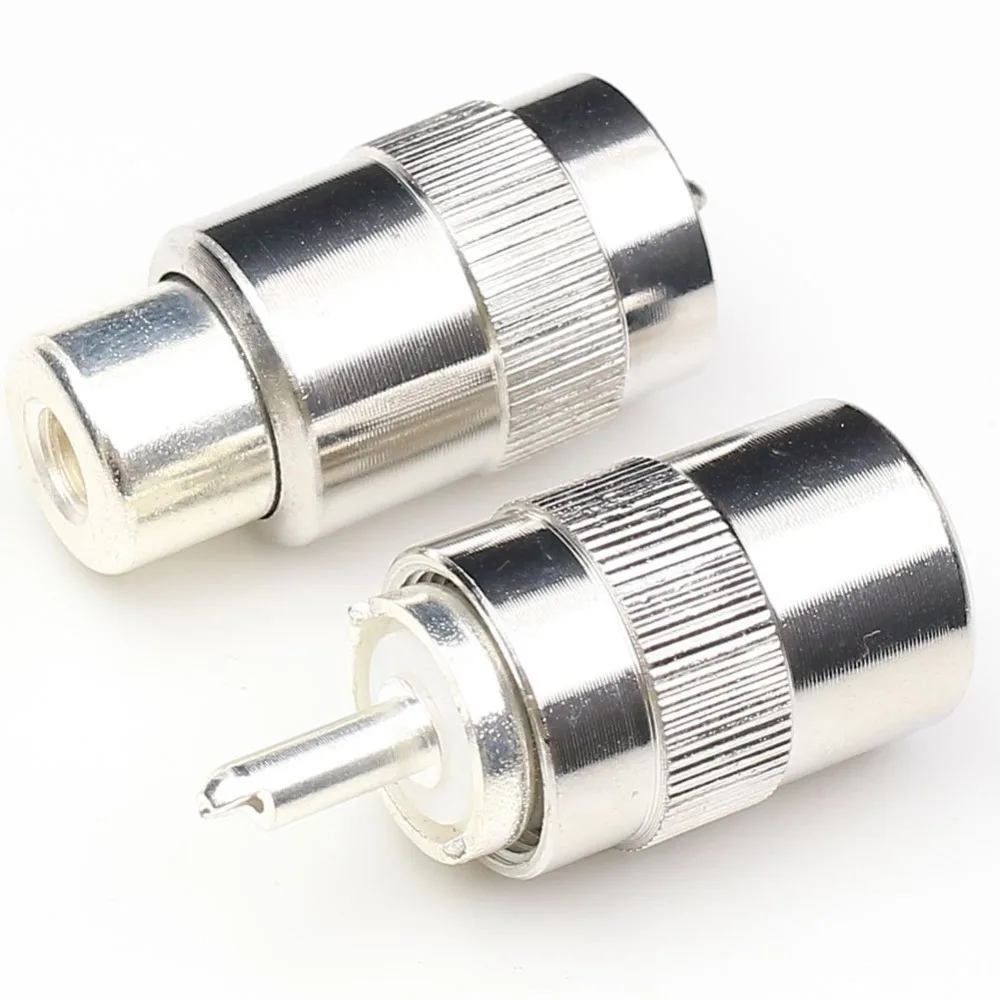 50PCS UHF Male PL259 RF Connector Solder RG142 RG223 LMR195 SYV50 3