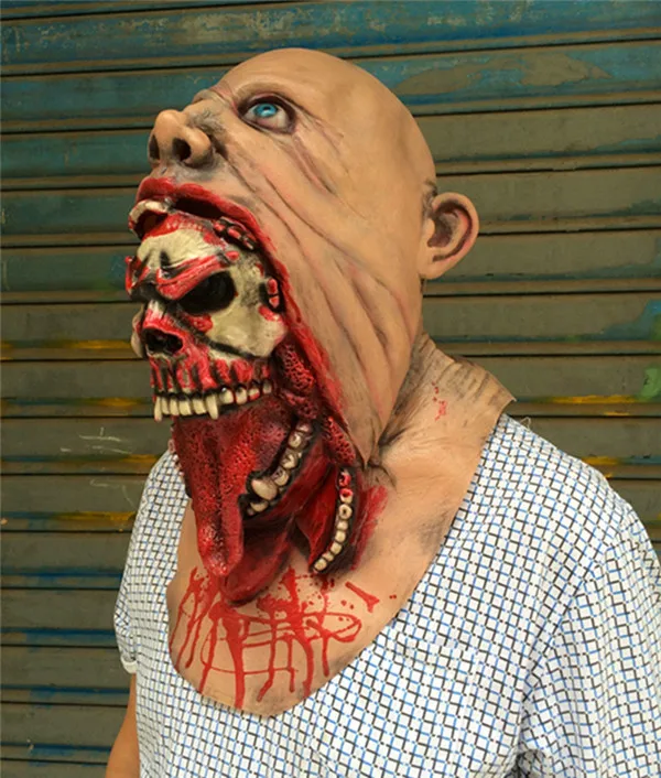 Zombie Mask Soft Rubber Evil Ghost Rot Scary Halloween Party Costume Dress up Gifts - 4
