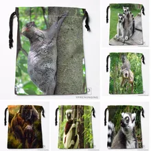 Изготовленные на заказ сумки Lemur at Monkey Drawstring для путешествий, мини-сумка для плавания, походов, игрушек, размер 18x22 см#0412-04-07