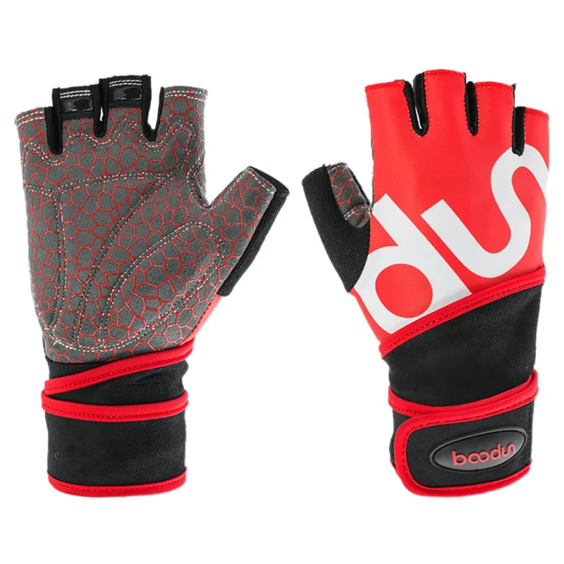 anti-slip Wear resistant Sports Fitness Weight Lifting Gym Gloves Workout Wrist Wrap Exercise Glove for Men Women