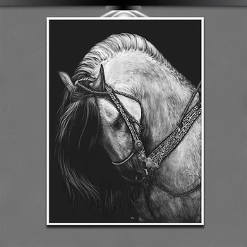 

2016 New Needlework Diy Diamond Painting Fashion Home Decoration Cross Stitch Pasted Painting Square Drill Free Shipping Horse