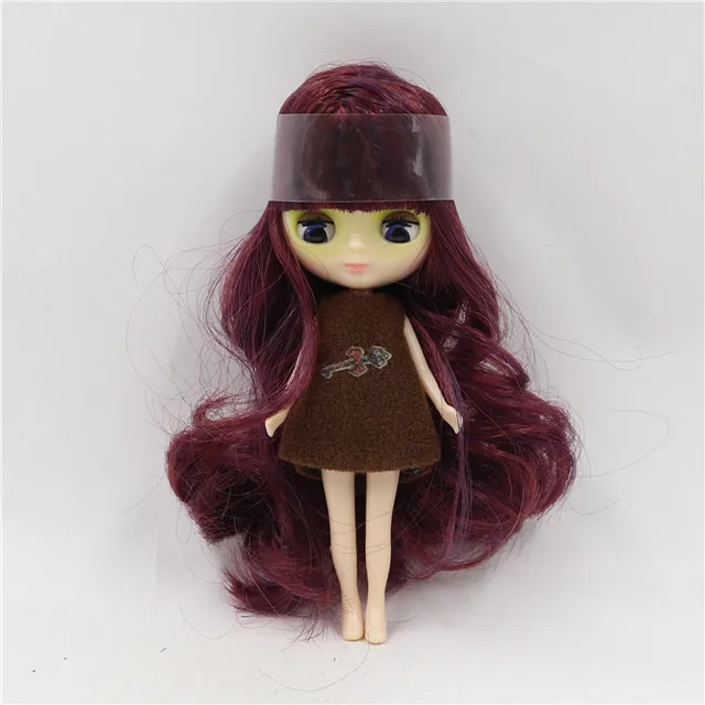 Фабрика blyth мини-кукла 10 см BJD нормальная кукла тела, случайное платье - Цвет: G