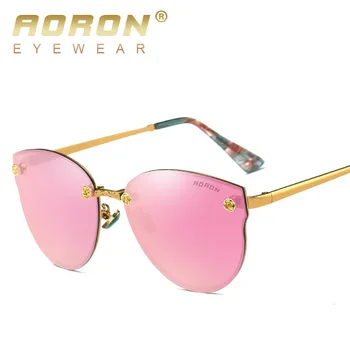 

AORON Brand Designer Polarized Sunglasses Women Sun Glasses Metal Frame Steampunk Anti Glare Goggles Leisure zonnebril dames