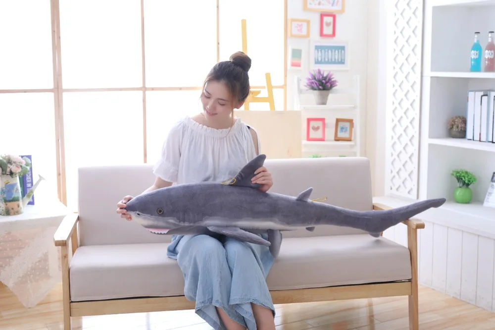 Как настоящий Carcharadon Carcharias Plushie океан животное акула мягкая кукла для мальчиков и девочек детский подарок 100 см/140 см
