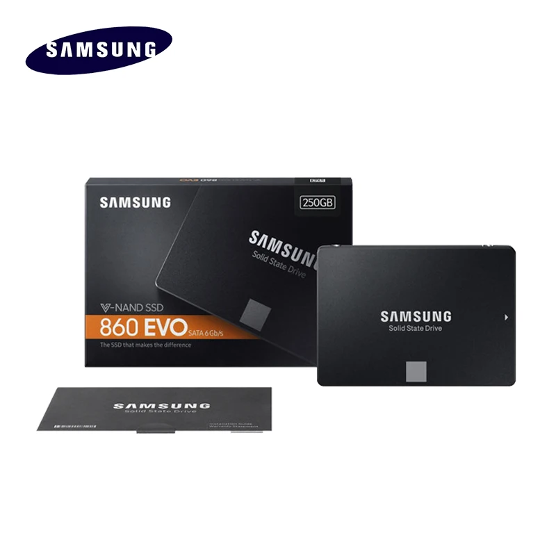 Samsung Внутренний твердотельный накопитель 860 EVO 250GB 500GB 1 ТБ SATA 3 2,5 дюймов HDD жесткий диск HD SATA III SSD для ноутбука компьютера