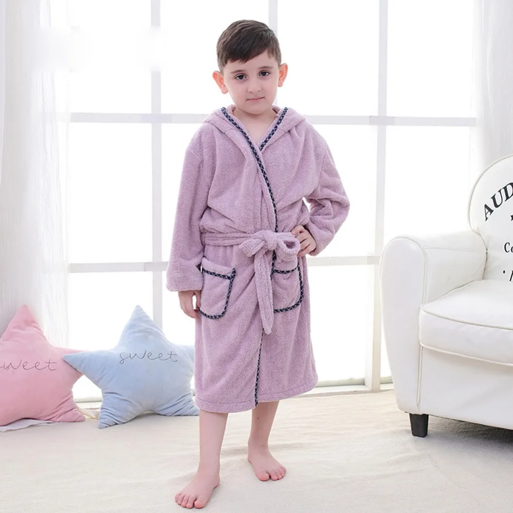 

Girls & Boys Winter Nightwear Robes Kids Clothes Night-robe Warm Flannel Pyjamas Sleepwear Kids Pajamas Bathrobe 6-8 T Pigiama