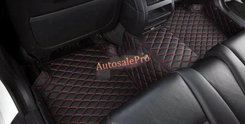 

Right / Left Hand Drive PU Waterproff Black Grid Front Rear Floor Mat Carpets Pad Cover For Audi A3 8V 2014 2015 2016