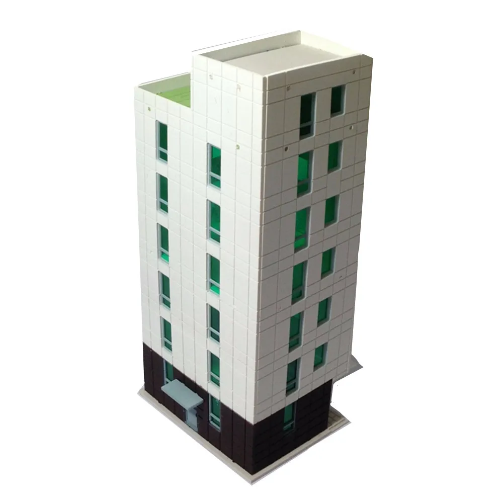 Outland Models Railway Colored Modern City Business Building Tall Office N Scale