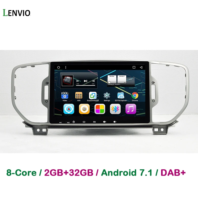 Автомобильный DVD плеер Lenvio RAM 2 Гб + 32 ГБ Восьмиядерный Android 7 1 GPS для KIA Sportage R 2016 2017