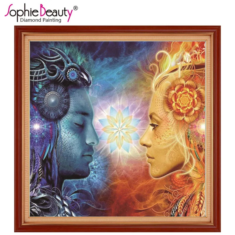 

Sophie Beauty Diy Diamond Painting Full Square Cross Stitch Handcraft Ice And Fire Love Flower Needlework Handicraft Mosaic Kit