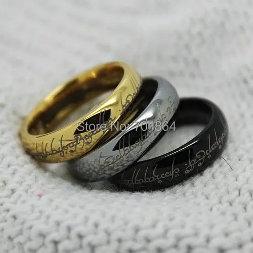 Мой дорогой! Золотой/серебристый/черный цвет 6 мм кольцо из карбида вольфрама+ цепочка из нержавеющей стали модное Ювелирное кольцо The One