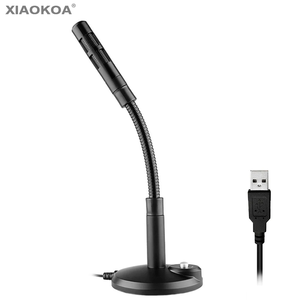 USB микрофон для компьютера, ПК, настольного ноутбука, ноутбука, кабель для записи игр, подкачки, usb конденсаторные микрофоны XIAOKOA