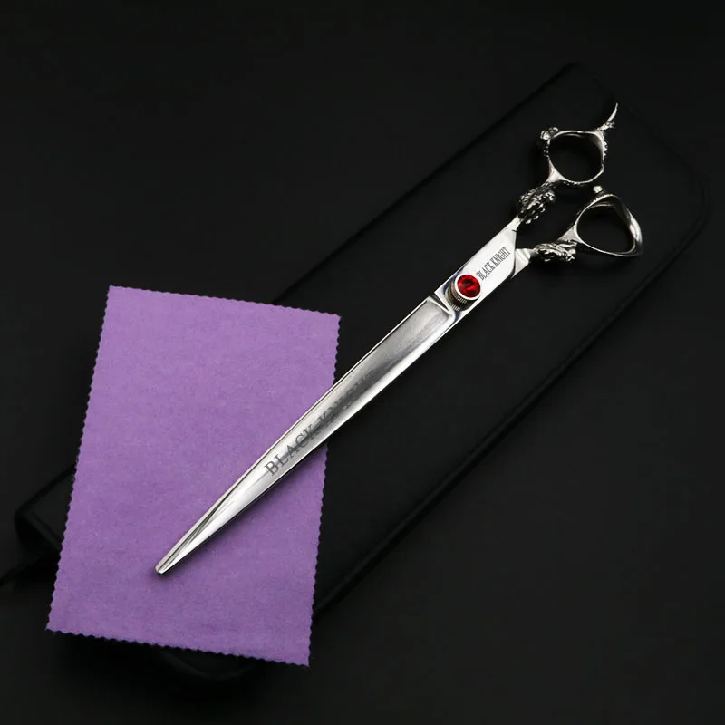 Lidar com Salão de Beleza Tesouras do Cabelo Polegada Profissional Cabeleireiro Tesoura Personalidade Safira Dragão Barbeiro Dedicado 9 9 Cheap Tesouras de cabelo