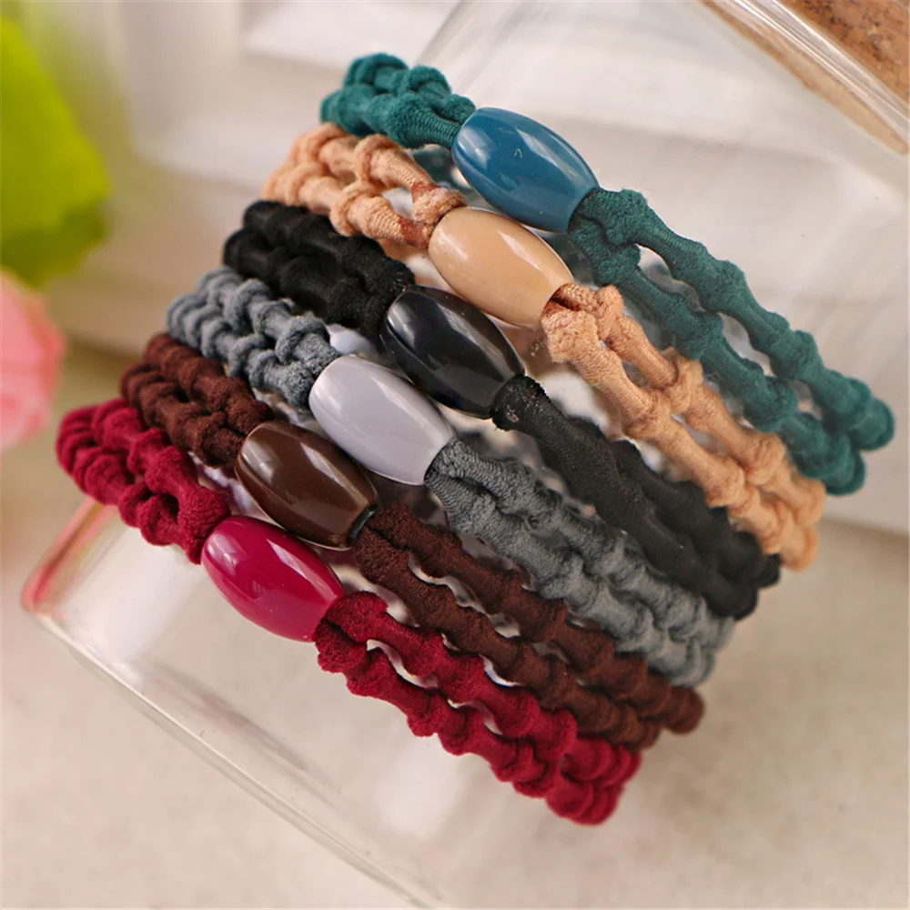 Buy 6Pcs/Lot High Elastic Hair Ring Foundation Rope