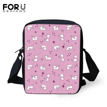 

FORUDESIGNS Women Messenger Bags Little Animal Print Crossbody Bag Kids Purse Small Phone Coin Cartoon Rabbit Pattern Mini Flaps