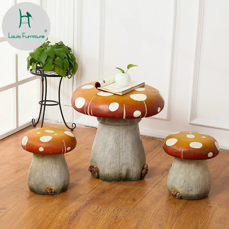 

Louis Fashion Cafe Furniture Sets Children's Room Adornment Ornaments Bedroom Balcony Lovely Mushrooms European Style Creativity