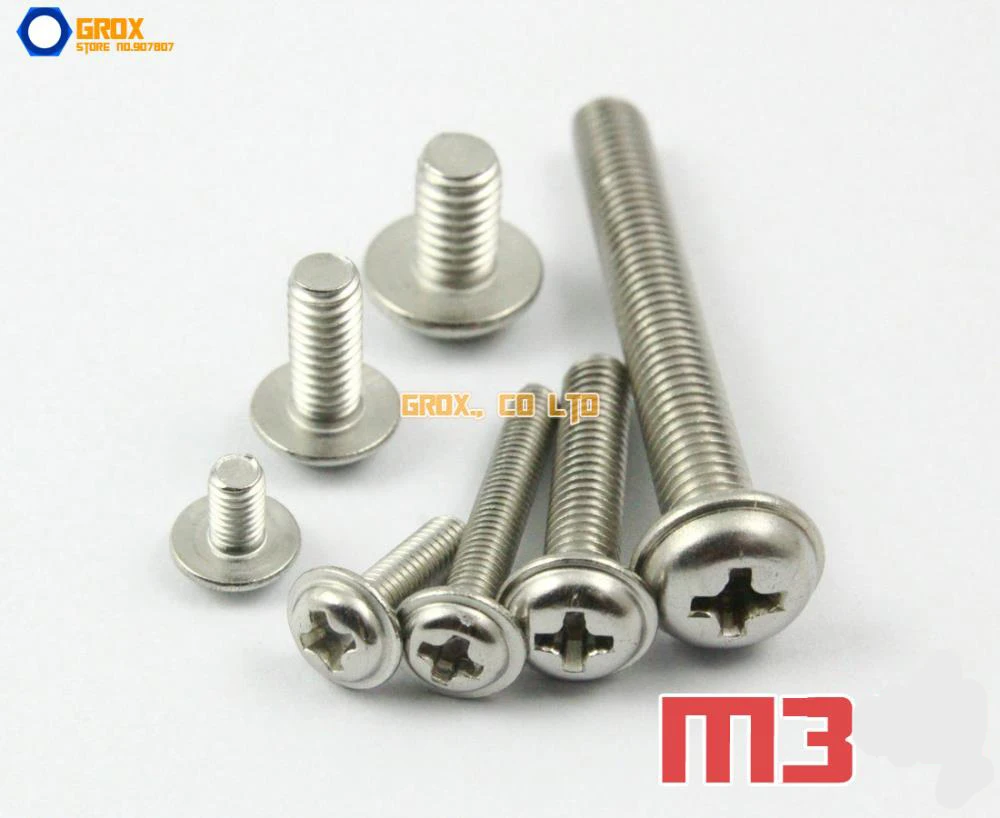 

M3 304 нержавеющая сталь Phillips Pan шайба головка машины винт