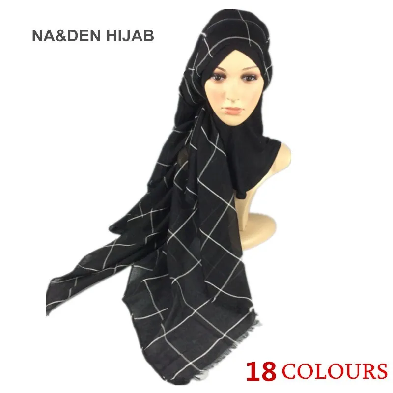 

Hot sale fashion solid grid scarf/scarves shawls bandana pashmina echarpe women muslim hijab wraps scarf 10pcs/lot fast shiping