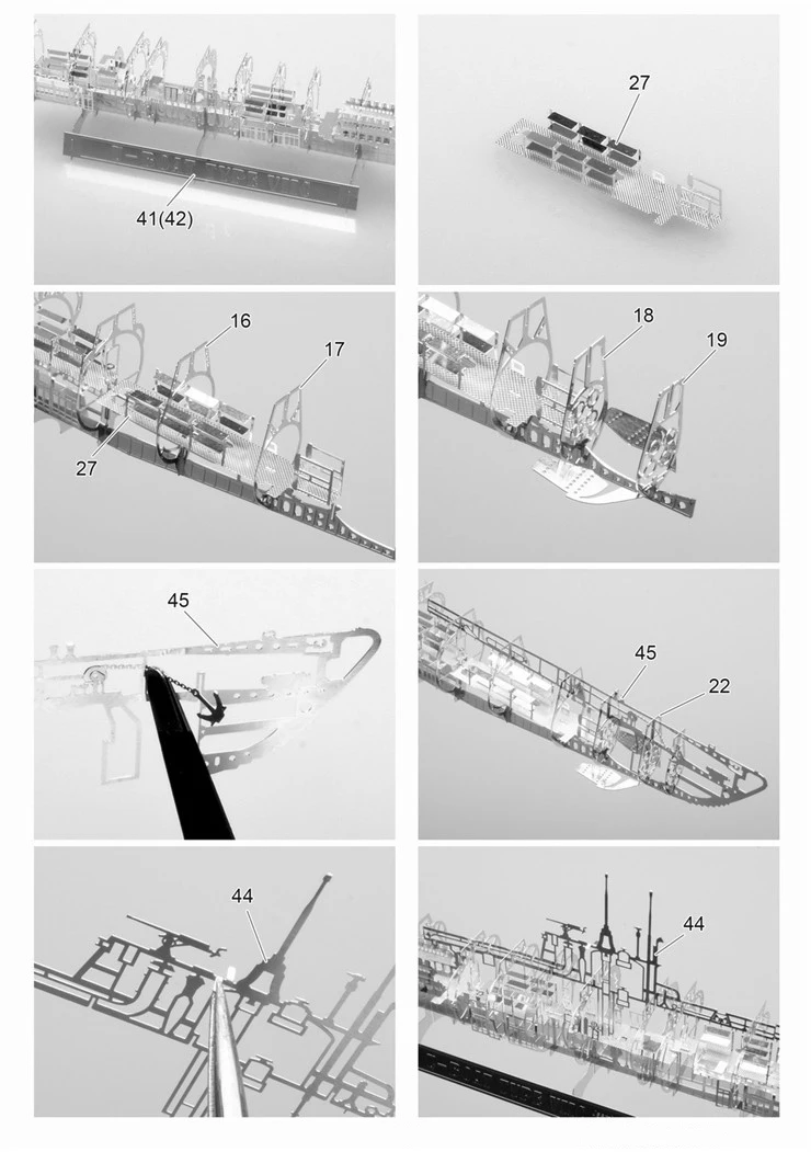 3D металлический каркас модель сборки 1/350 масштаб U-BOAT Тип VIIC