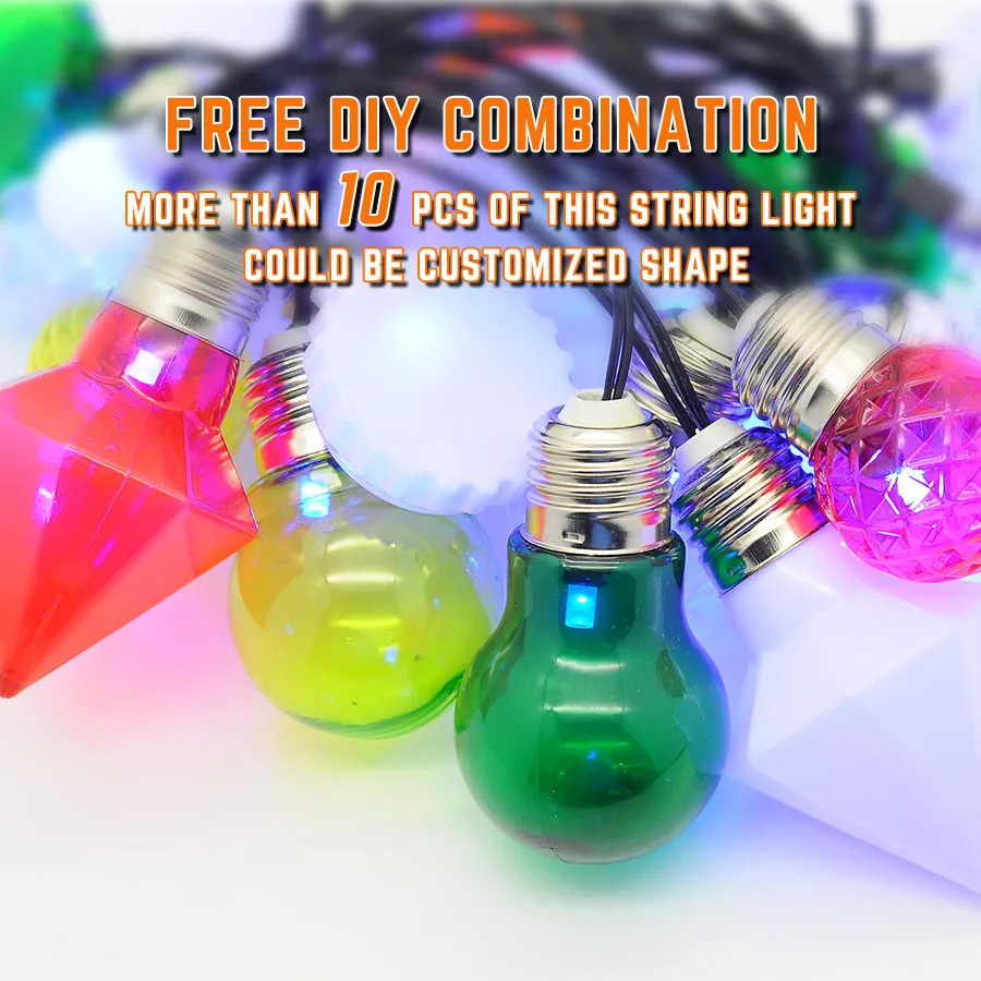 Наружные декоративные гирлянды AC100 240V/DC5V RGB пульт дистанционного управления 30 PACK/6