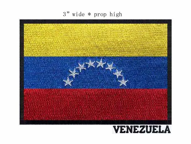 

VENEZUELA embroidery flag patch 3" wide felt fabric applique
