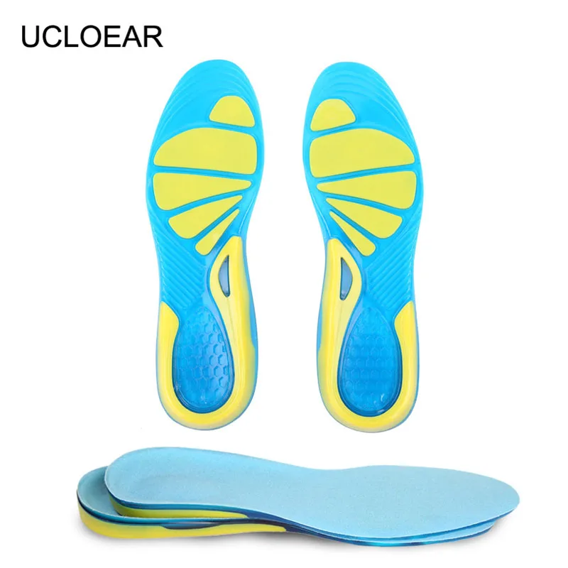 Unisex Free Size Sport Gel Insoles Thickening Shock Absorption Non Slip