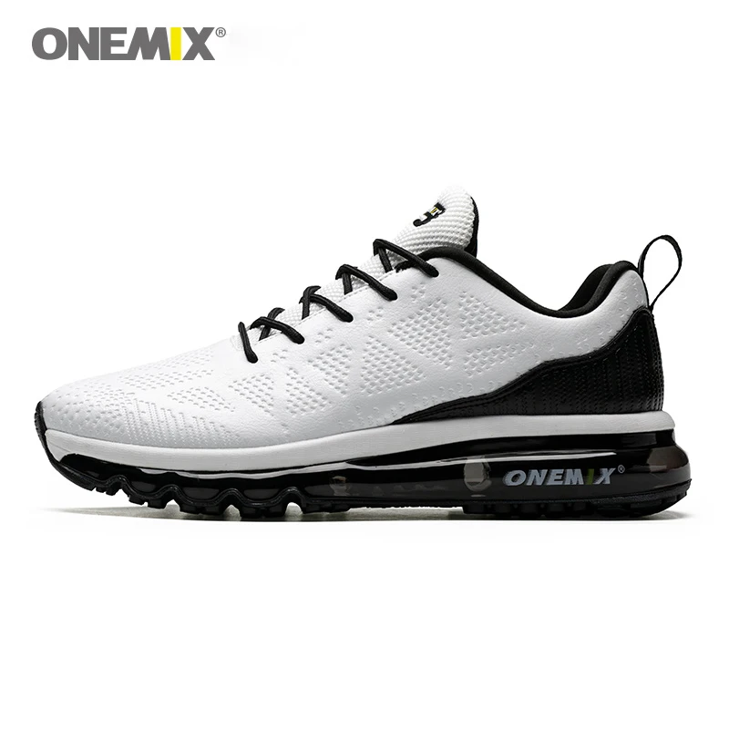 

ONEMIX White Men Running Shoes Athletic Trainers Sports Outdoor Walking Sneakers Damping zapatillas hombre Male Trail Athletic