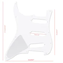 Blanco 3 Ply guitarra eléctrica Pickguard Scratch Plate para Fender Stratocaster golpeadores guitarra piezas accesorios