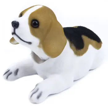 

Car Decor Bobbing Head Beagle Nodding Dog Black White Light Brown