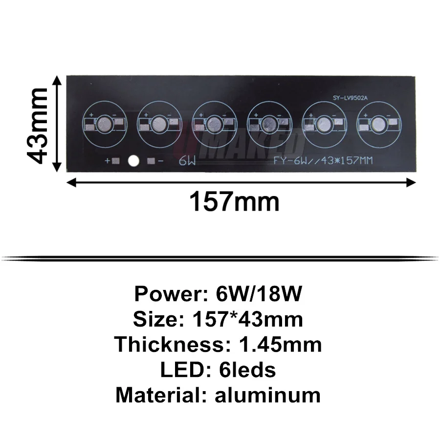 3 Вт 5 Вт 6 Вт 7 Вт 9 Вт 10 Вт 15 Вт 18 Вт 21 Вт 30 Вт Светодиодный PCB, Прямоугольная алюминиевая пластина Базовая плата, светодиодный панель, DIY для прожектора