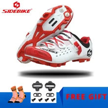 SIDEBIKE/Обувь для велоспорта для женщин и мужчин; zapatos mtb mujer; кроссовки для горного велосипеда; дышащие самозакрывающиеся туфли с нейлоновой подошвой; SPD; туфли для триатлона