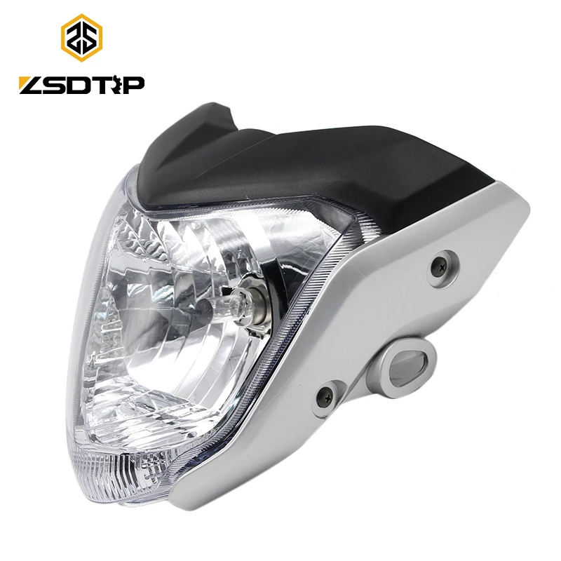 ZSDTRP 4 Colors 12V Motorcycle Head Light Headlamp Comp with font b Lamp b font Case