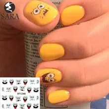 1 лист, новая картонная наклейка с улыбающимся лицом, дизайн ногтей, Переводные переводные наклейки для ногтей, сделай сам, декоративная наклейка для ногтей, инструменты# XF1248