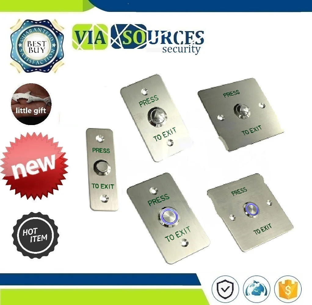 

Open Electronic Gate Lock Access Control Exit Button Push Switch Door Release Buttons