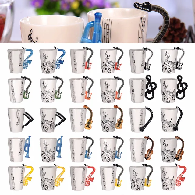 Musica creativa Violino Chitarra di Stile di Ceramica Tazza Tazza di Caffè Tè Al Musica creativa Violino Chitarra di Stile di Ceramica Tazza Tazza di Caffè Tè Al