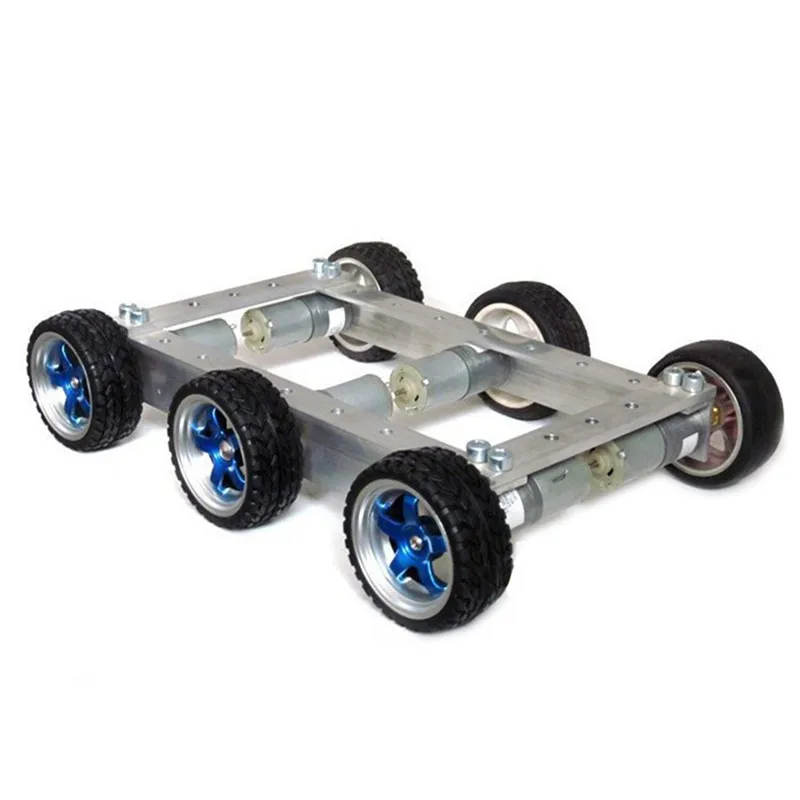 DIY 6WD 1:34 Metal Smart RC Robot Car 330RPM 0.24A Remote Control Robot Chassis Base Kit & 12V CGM-25-370 Motor Kids Toys