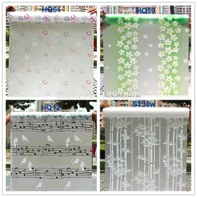 4 стиля 45*100 см матовые самоклеющаяся пленка, пвх декоративную наклейки на стекло, витражная стикеры на окна, Электростатическая адсорбция аква принт обои для стен