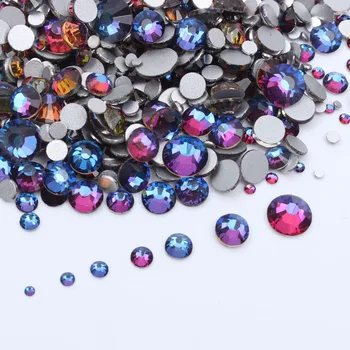 

Super Shiny Nail art Rhinestones SS3-SS30 1200pcs Volcanic Mix size 3D Non Hot-Fix FlatBack Nail Art Decorations Free shipping