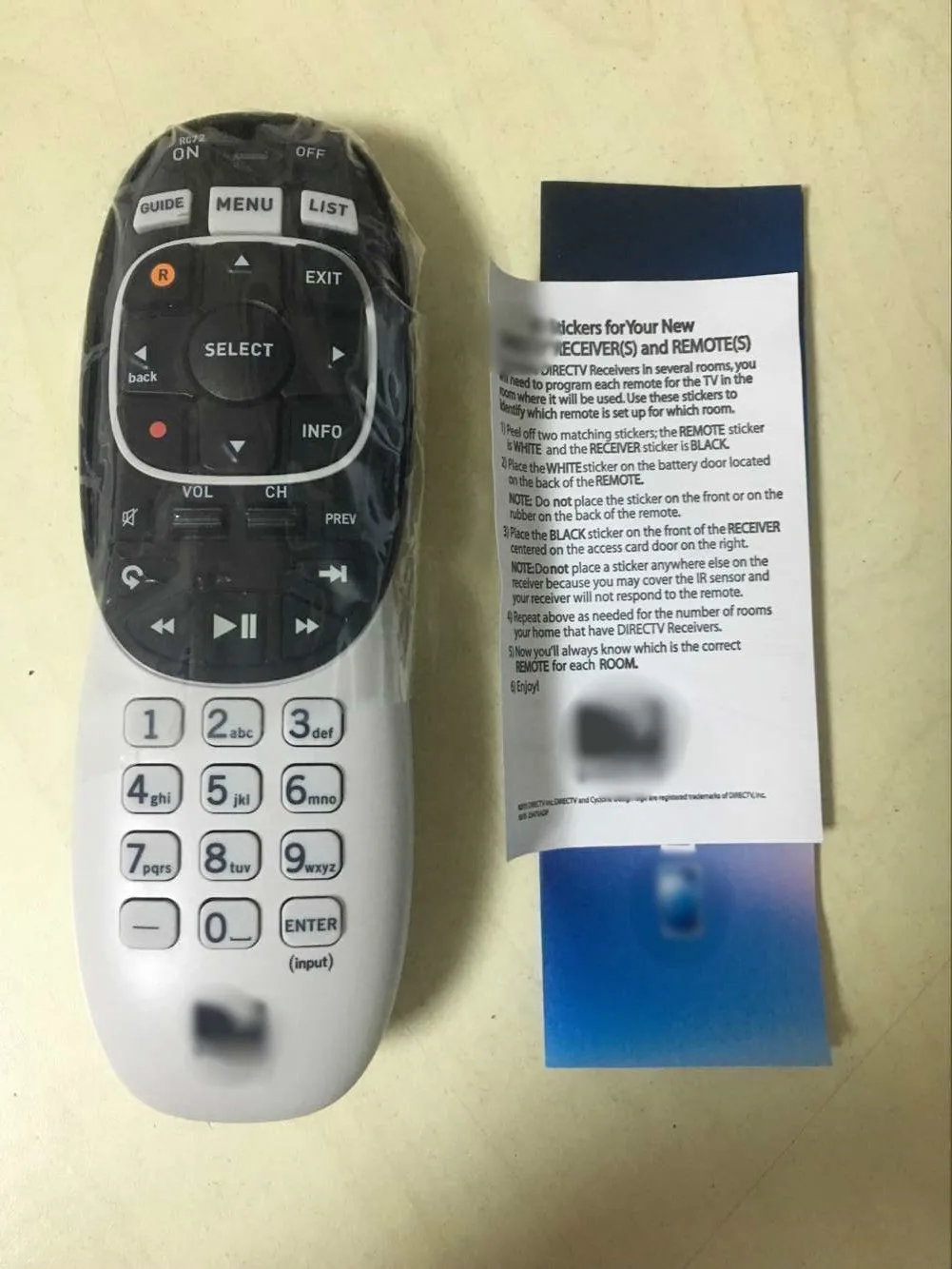 RC3053702 3 FOR DIRECTV GENIE HR44 CLIENT C41 W RC71 72 73 IR/RF REMOTE