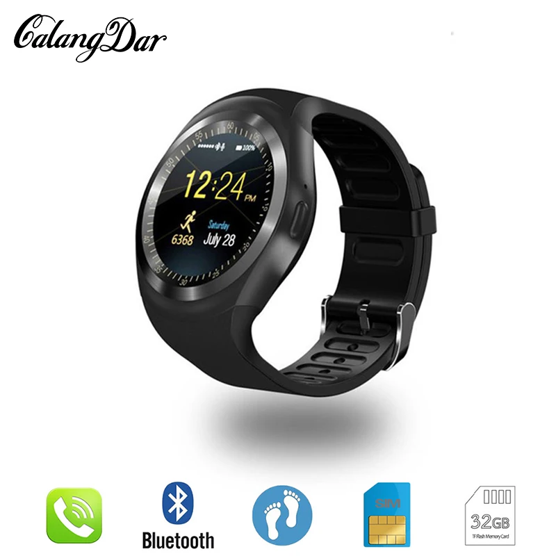

Calangdar Bluetooth Smart Watch Relogio Android SmartWatch Phone Call GSM Sim Remote Camera Sport Pedometer Digital Wristwatches
