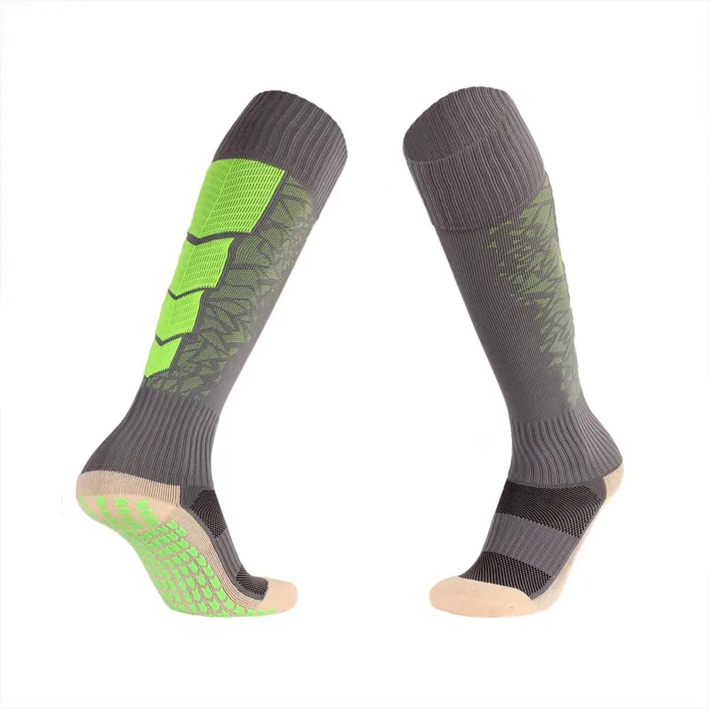 Длинные носки противоскользящие футбольные уличные носки давления спортивные мужские футбольные носки компрессионные чулки протектор голени DH-04