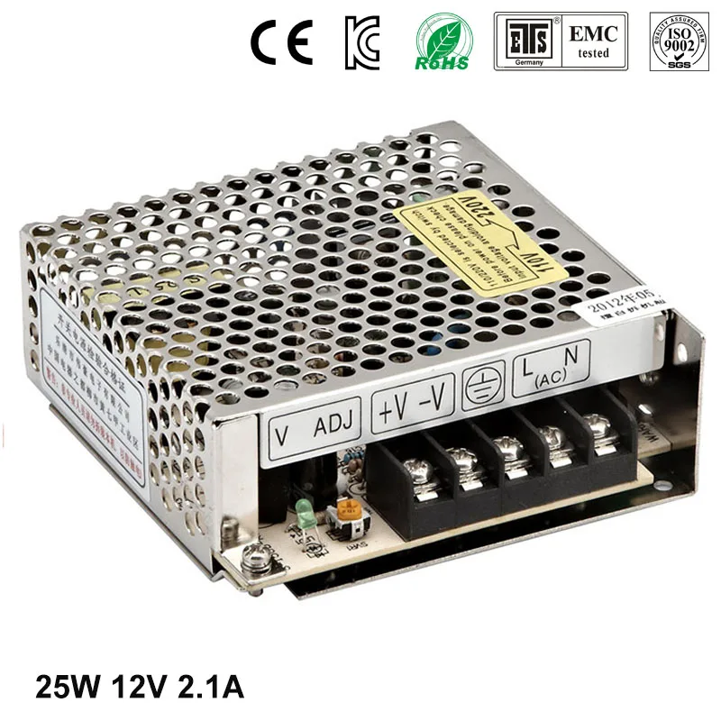 S-25-12 transформирующее Питание 12 V 2.2A 25 W светодиодсветодиодный питание |