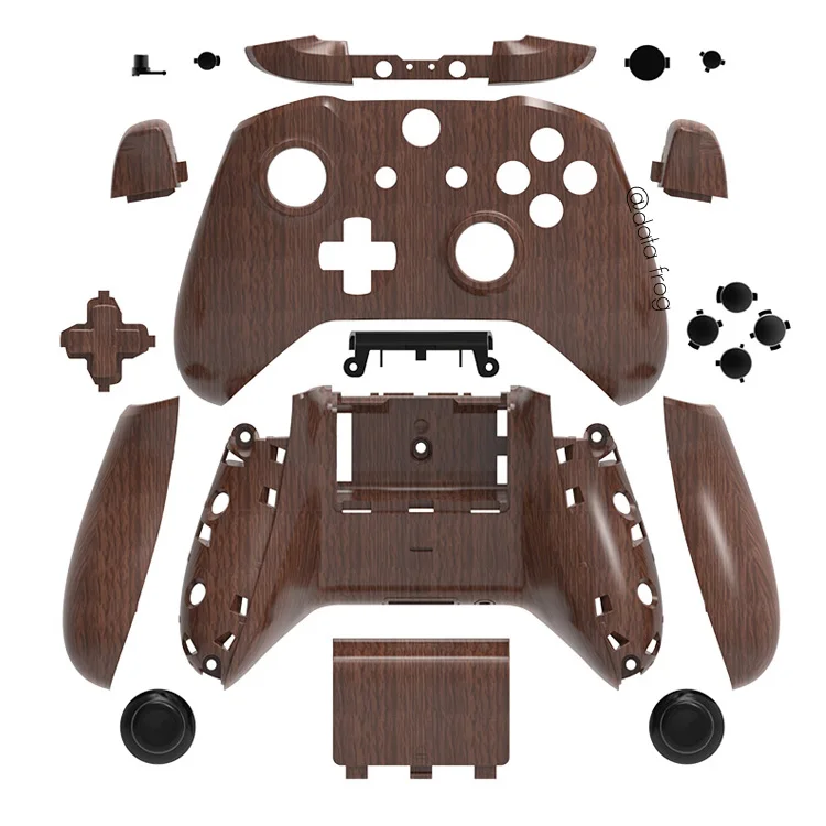 Полный корпус для Xbox One S, Сменный Чехол с кнопками для Xbox one, тонкий беспроводной контроллер - Цвет: Wooden