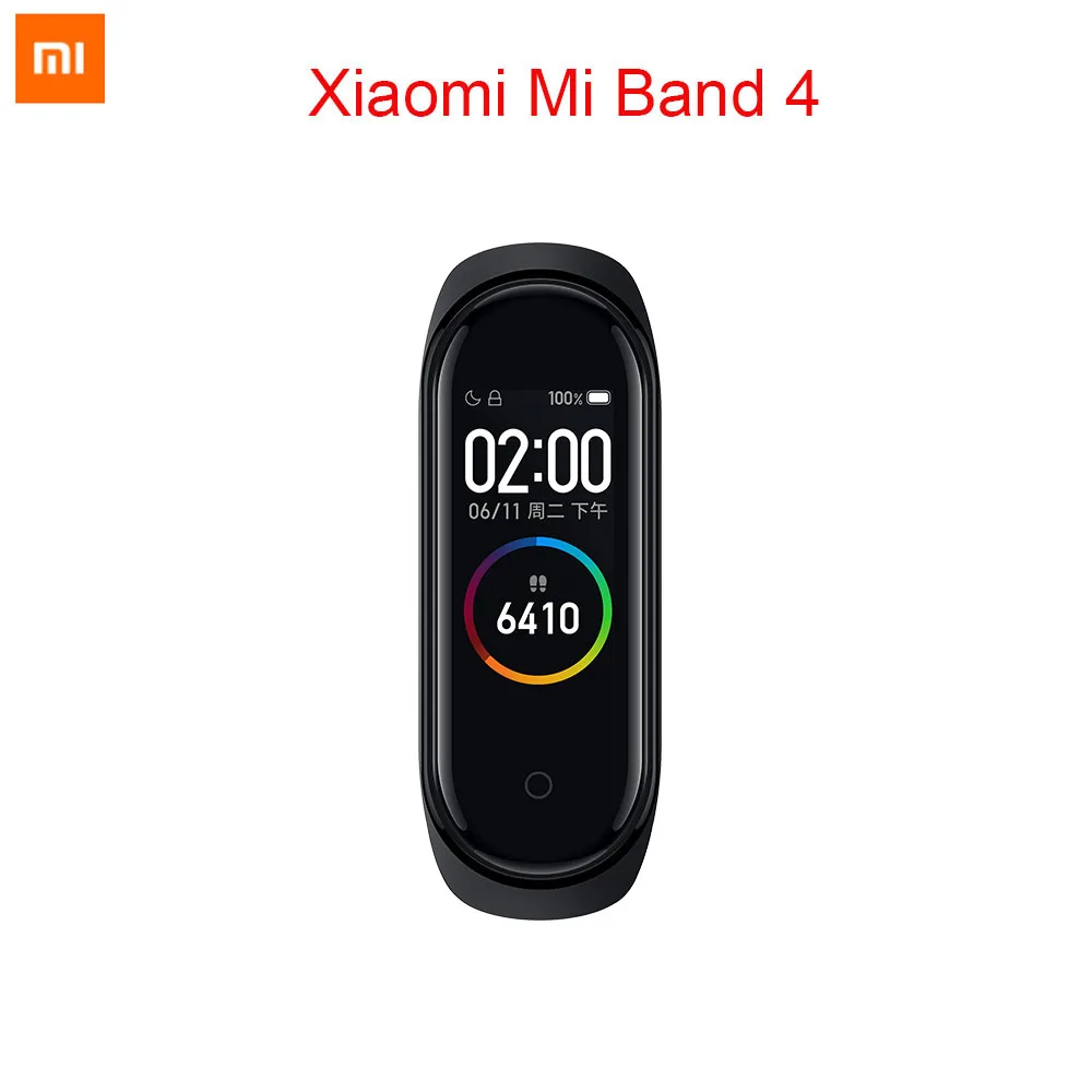 Новейший Xiaomi mi-браслет 4 Smart mi Band 4, фитнес-браслет с частотой сердечных сокращений 135 мАч, цветной экран, Bluetooth 5,0, трекер активности