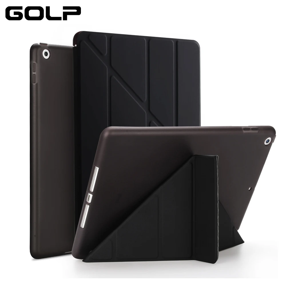GOLP флип чехол для iPad Pro 12 9 из искусственной кожи прозрачный ПК планшета умный