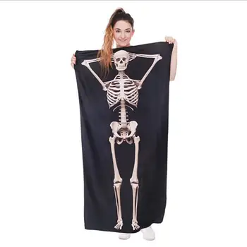 

Beach Towel Fashion High Quality Bath Towels Swimming Towel Travel Blanket 3D Print Skull Animal Letter Halloween Gift 70*140cm