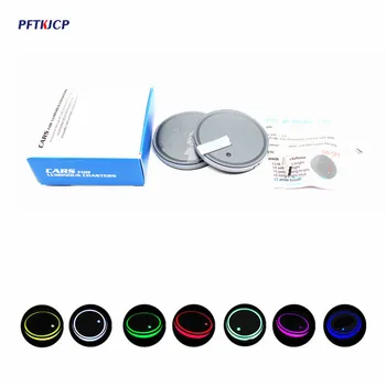 

2pcs Diameter 68mm Car LED Cup Coaster for Opel let light water holder light red blue white 7 colors alternate
