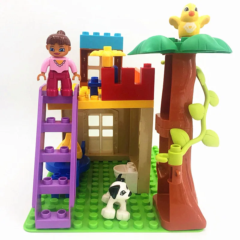 Diy аксессуары Happy Family Doll House строительные блоки совместимы с Duploed детские