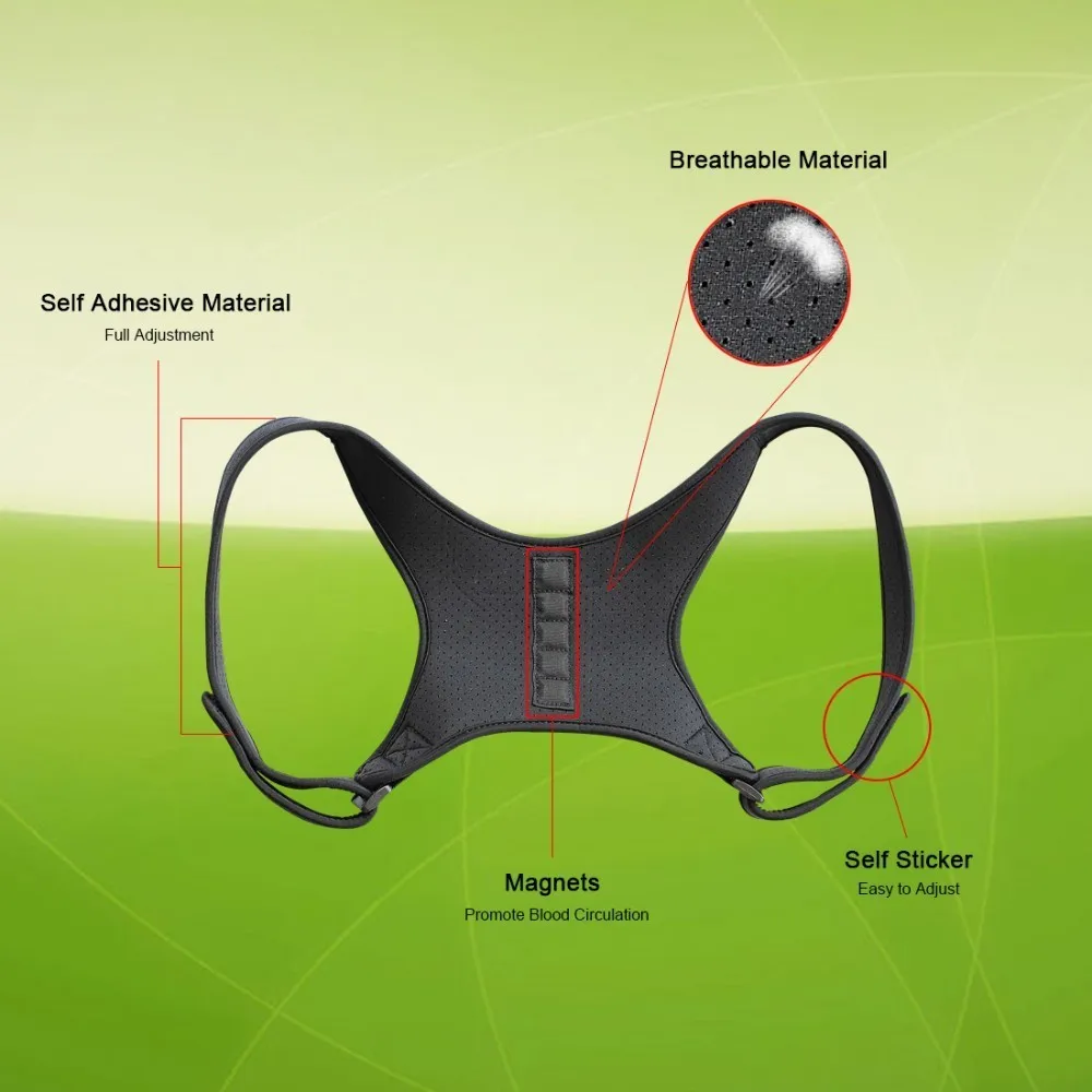 Магнитотерапия, Корректор осанки для спины, для мужчин, женщин, детей, под одеждой, боль в спине, пояс для поддержки плеч W1003SHF
